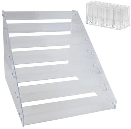 WOURRD Platzsparende Farbaufbewahrungslösung Malzubehörhalter 7-lagiger Ständer Aus Acryl Für Farbtuben Und Pinsel