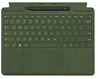 Microsoft Surface Pro Signature Clavier avec Slim Pen (pour Surface Pro 8, 9, X) (AZERTY Français) Forêt (Reconditionné)