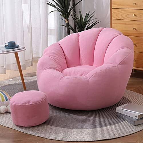 Großer Sitzsack, Liege für Erwachsene, Einzelsitzsack, Loungesessel zum Spielen, Lesen und Entspannen, rosa