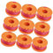 Pizgear 9 Stück Trimmer-Spulenfaden WA0004 Ersatz, for Worx Rasentrimmer WG150E WG154E WG155E WG157E WG160E WG163E WG166E WG167E WG169E Rasenmäherspule