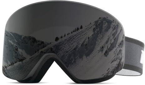 Meeloog Magnetische Skibrille, rahmenlos, austauschbare Gläser, UV-Schutz, Schneebrille, Snowboardausrüstung für Herren, Damen, Jugend
