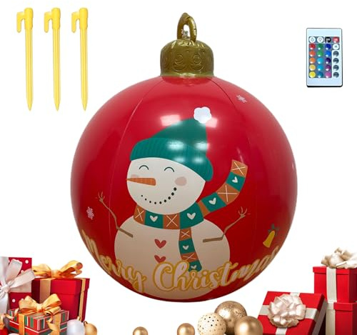 Aufblasbare Weihnachtshofdekorationen Riesige Weihnachtskugel mit