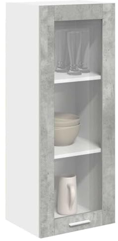 vidaXL Hängeschrank Betongrau 40 x 31 x 100 cm Holzwerkstoff