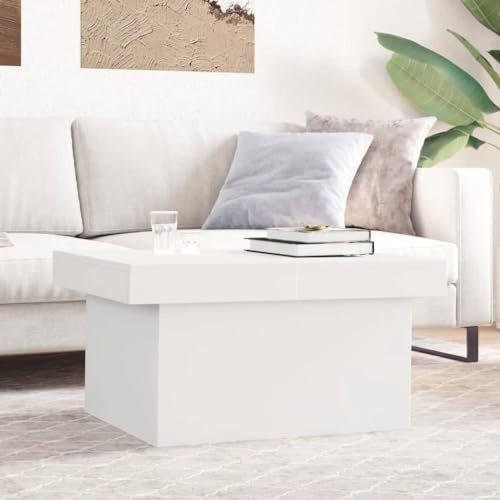 Owoxanthellate Couchtisch Weiß 100x55x40 cm Holzwerkstoff mit verschiebbarer Tischplatte, moderner Beistelltisch für Wohnzimmer, Schlafzimmer, Flur