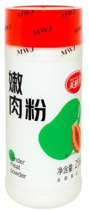 Polvo Ablandador de Carne 258g | Sin Condimentos, Sin MSG | Elemento Indispensable de la Cocina para Platos Jugosos y Ricos en Sabor | Potencia Textura y Aroma