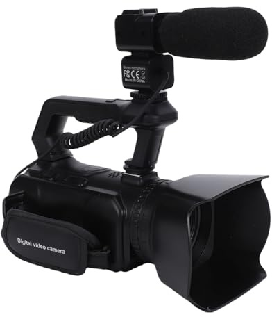 Sxhlseller ZoomX Pro 4K 56MP Videokamera |120-facher Zoom, Drehbarer Touchscreen, Webcam und Vlogging-Kit mit Externem Mikrofon, Fülllicht und Fernbedienung für TikTok
