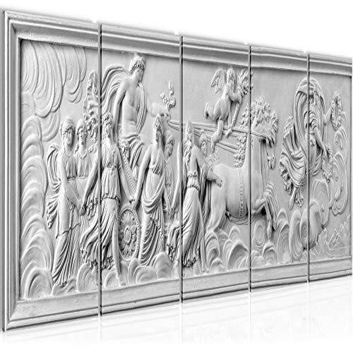 Runa Art Bild Antik Flachrelief Rom Wandbilder auf Vlies Leinwand 5 Teilig Wanddekoration Wohnzimmer 025656c