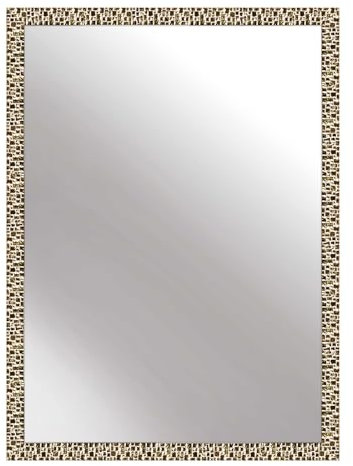 nielsen HOME Wandspiegel, 50 x 70 cm, Kunststoff, Gold Glanz, Spiegel für alle Wohnbereiche, Hoch- & Querformat, anpassbare Aufhänger, Florentina