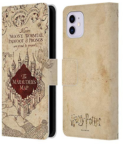Head Case Designs Offizielle Harry Potter The Marauder's Map Prisoner of Azkaban II Leder Brieftaschen Handyhülle Hülle Huelle kompatibel mit Apple iPhone 11