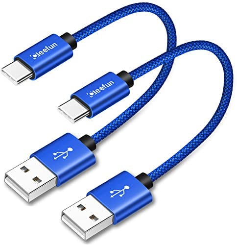 CLEEFUN USB C Kabel Kurz 30cm/0.3m 2Stück, Robust Ladekabel USB C, 3A Schnellladekabel für iPhone 15 Plus Pro Max, Galaxy S25 S24 S23 S22 S21 S20 S10, A16 A15 A14 A13 A12, A55 A54 A53 A52 A52s A51