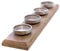 XXL Mango Advents Kerzenhalter - 62,5 cm - Massiv Holz Kerzenständer ohne Docht mit Aluminium Haltern