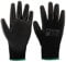 Straame Pack of 12 or 24 Black Safety Work Gloves, Outdoors PU and Nylon Non-Slip Work Handling Gloves, Good Dexterity Firm Grip Protective Working Gloves Size (Pack of 12 Pair's, XL)