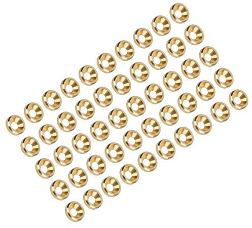 Fafeicy 50pcs Pure Copper Cup Washers, Flat Washers Metal Washers Assorted Washers Kit for Home, Decoration, General Repair(M5), Rivet Nuts