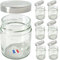 SPECIAL-DAY 6 Pots de Yaourt Grande Taille XL 225ml avec Couvercle métal à Visser-Conserve en Verre Pot Confiture-Compatible Toute yaourtiere–multicuiseur Thermomix, SEB,