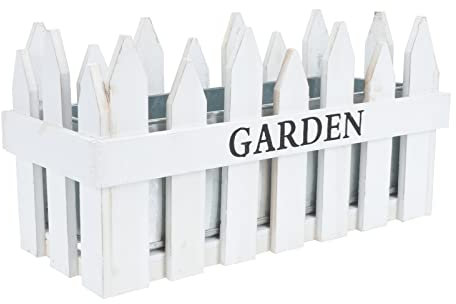 1stk Holzzaun Pflanzer Lattenzaun Aus Holz Blumentopfzaun Rasenzaun Im Freien Bauernpflanzer Holzzaun Blumentopf Baum Lattenzaun Hofzaun Sukkulenten Hölzern Weiß Fensterrahmen