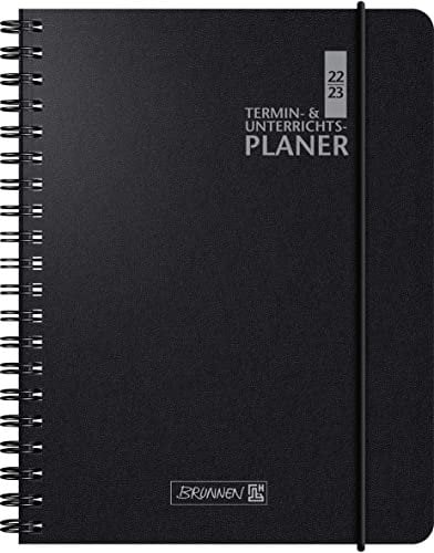 BRUNNEN Schülerkalender Lehrer-Sortiment 2022/2023 Überformat A5: 17 x 24 cm schwarz: 2 Seiten = 1 Woche, 1075961903