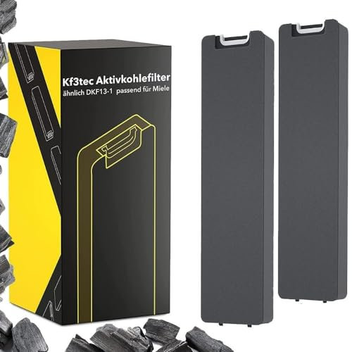 KF3TEC® Aktivkohlefilter ähnlich DKF13-1 bzw. 6485741, passend für Miele Dunstabzugshauben DA 3XXX zb. DA3366 / 3466/3496 (2er Pack)