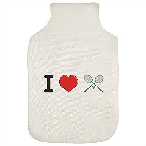 Azeeda 'I Love Badminton' Hot Water Bottle Cover (HW00026334)