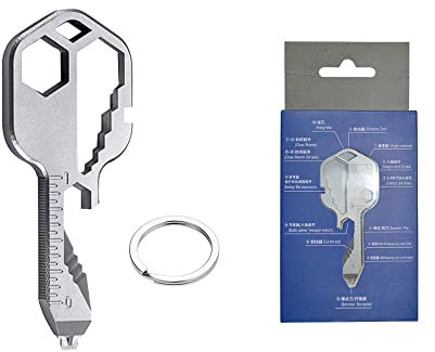 1pc 24 in 1 Multi Tool Key Key Shaped Pocket Tool Outdoor Keychain Tool for Men, Dads(U32-1)