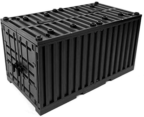 GFRGFH Shipping Container Brick Toy Educational Storage Case Shipping Container Building Blocks Toy Kids Storage Box Containers Plastic(Black)