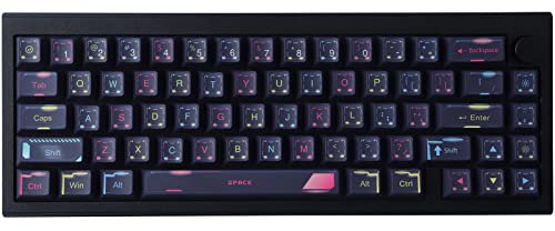 Custom Keycaps 145 Keys for Gaming Keyboard, PBT Cherry Profile Keycaps Set ANSI&ISO Layout with 7U Spacebar for Cherry MX Switches 61/64/68/75/84/87/96/98/104/108 60% Keyboard
