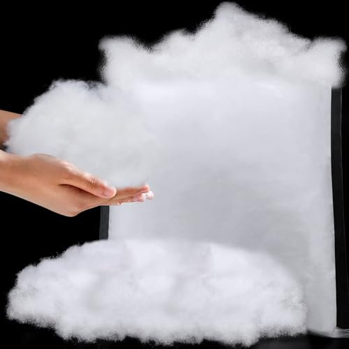 EIMMBD 351.5 g Weihnachten Baumwolle Schnee Dekor Flauschiger Schnee für Weihnachtsdekoration Kunstschnee für Zuhause Weihnachtsdorf Winterwunderland Urlaub Handwerk