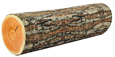 Komfort Nackenrolle Kreative Natur Holz Design Zierkissen Weicher Sofakissen 13 x 43 cm Waschbarer & atmungsaktiver Kissen-Rolle