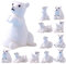 TOYANDONA 12 Stück Miniatur-Eisbär-Figuren Aus Kunstharz Niedliche Mini-Tiere Kuchen- Und Cupcake-Topper Kleine Bärenstatue Feengarten Mooslandschaft DIY-Terrarium Kunsthandwerk Ornament