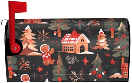 Bonhomme en pain d'épices de Noël - Améliorez votre élégance extérieure avec ces couvertures magnétiques imperméables pour une superbe décoration de jardin