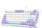 AJAZZ AK820 75% TKL verkabelte mechanische Tastatur,Hot-Swap-Linearschalter,Dichtungsmontage,RGB-Beleuchtung,82 Tasten mit CNC-Lautstärkeregler,Poronschaum,OEM-PBT-Tastenkappen für PC/Win/MAC-Lila