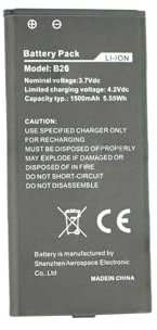 caseroxx Handy Li Ion Akku kompatibel mit Cat B26, Ersatzakku für Ihr Telefon (1500 mAh)