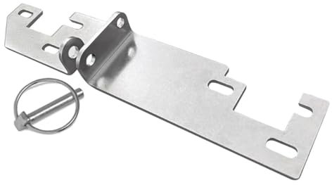 Hecktürverriegelung für Fiat Ducato, Peugeot Boxer, Citroen Jumper H1, H2, H3, Wohnmobil Zubehör, Einbruchschutz Camper mit Klappsplint, X290, X250 Silber