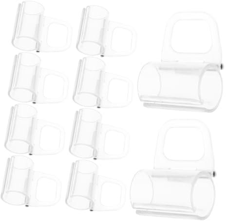 Cabilock Rollogriff 20 Stück Transparente Vorhänge Fensterrollo Abs-stangen Durchsichtige Vorhänge