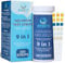 9-in-1 Aquarium Water Test Kit - 100 Freshwater & Saltwater Test Strips | Fish Tank Kit for pH, Nitrate, Nitrite, Hardness, Chlorine, Iron, Copper, Alkalinity, Carbonate | Quick & Reliable Results