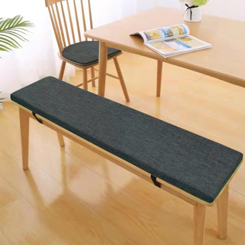 5CM Dicke Sitzauflage Sitzkissen Bank, Bankauflage Bankkissen, Waschbare Stuhlkissen Bankpolster, Gartenbank Auflage Outdoor, Sitzkissen Groß für Stuhl Boden Bürostuhl,Warmes Grau, 160x35x5CM