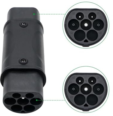 EQBVZZRD Adaptateur de charge EV Type 2 vers GBT Adaptateur 32 A Type 2 IEC 62196 Type 2 vers J1772 Type 1 EV Adaptateur 220 V pour voiture électrique (type 2 vers GBT)