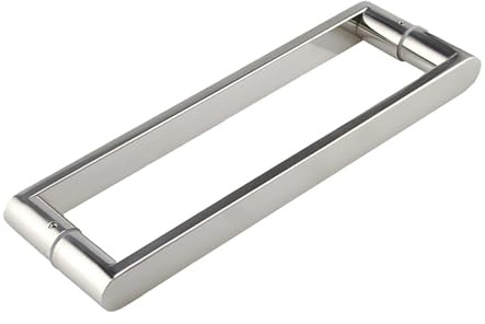 Paar Verchromte Duschtürgriffe, Robuster Edelstahl-Badezimmer-Duschgriff, Drucktürgriff, For Duschkabinentürgriff, Ersatztürgriff(Pitch-160mm)