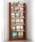 Aeovot Slim Wooden Behind Door Bookshelf Bookcase Storage Toys and Books, Hidden Door Bookshelves for Bedroom Living Room, Space-Saving, Wood Open Storage Shelf(19.7x68.5)