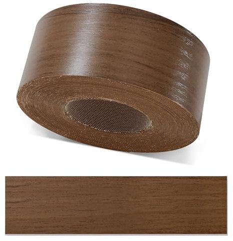 ben+camilla.com Kantenumleimer zum Aufbügeln | Nussbaum Pore 45 mm x 5 m Rolle (matt mit Struktur) | Premium Qualität für professionelle Ergebnisse | Kantenschutz
