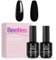 Beetles 2x 15 ml UV Gel Nagellack Schwarz, Gel Nagellack Lange Nacht Schwarz UV LED Maniküre Nagelstudio DIY Nagelkunst Design für Anfänger