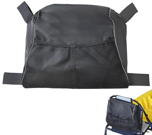 mivceklw Portable Kayak Storage Bag, Adjustable Mesh Kayak Storage, Waterproof Snacks Storage for Kayaking, Lightweight Fishing Gear Storages Bag 17.72x15.35x4.92 for Tools, Bottles, Snacks (Black)