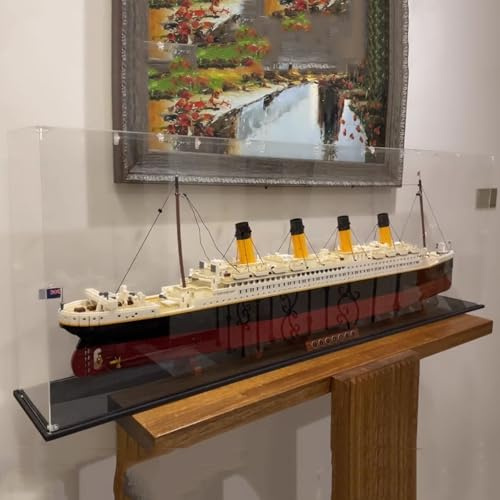 Acryl-Vitrine, kompatibel mit Lego 10294 Titanic Displaybox-Set, staubdicht, UV-beständig, transparent, 10294 Vitrine (nur Vitrine, Kit nicht im Lieferumfang enthalten) (transparent, 2 mm)