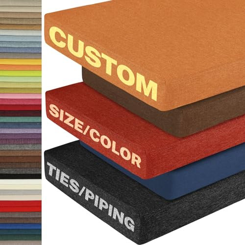 SECXEO Benutzerdefinierte Bankkissen Fenster Sitzkissen, Weiche Chenille Sitzpolster für Innen Fensterbank oder Bank, Abnehmbarer & Waschbarer Bezug mit Reißverschluss