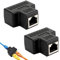 DONOONIS Repartiteur RJ45,Repartiteur Cable Ethernet 1 à 2 Répartiteur,Adaptateur Double Prise,1 Pièces Double Prise Port Réseau Local,Doubleur RJ45 pour Cat5,Cat5e,Cat6,Cat7 (Noir)