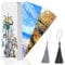 Diyxisk Aquarellpapier Lesezeichen, 50 Blatt Lesezeichen Papier, mit Löchern Blanko Postkarten, 300g Aquarell Karten Blanko, 50 Stück Quasten, für DIY-Lesezeichen, Postkarten, Grußkarten