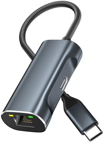 Adaptador Ethernet de 1000 Mbps para Chromecast con GoogleTV, adaptador USB C a Ethernet con puerto de carga de 100 W, adaptador Ethernet a USB C para Chromecast GoogleTV [HD/4K], portátil, con más