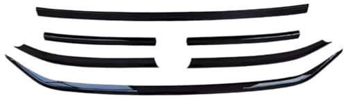 Auto Kühlergrill Für Tiguan MK2 Glänzend Schwarz Grille R 2017-2024 Europa Front Helle Schwarz Grille Sport Schwarz Body Kit Version Auto Styling Sport Kühlergrill(22-24 with Light)