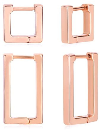 LILIE&WHITE Rosegold Ohrringe für Damen - Langlebig, Hypoallergen, Eleganter Schmuck im Modernen Design - Geschenk für Damen