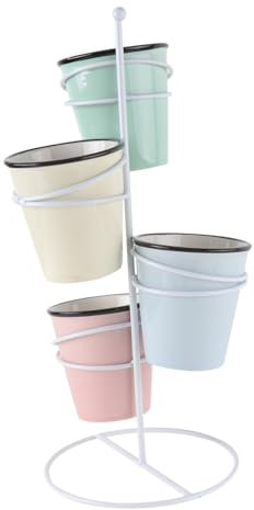 VICASKY Dekoratives Blumentopfregal Aus Eisen Mit Mehrschicht-design Für Indoor-blumen Und Pflanzen Haushaltsaufbewahrungsstütze Und Blumenregal Für Wohnzimmer Küche Balkon Und Garten