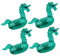 Kisangel 4Piezas Portavasos Inflables Forma De Unicornio Verde Transparente Flotadores para Bebidas Decoración De Fiestas Piscinas